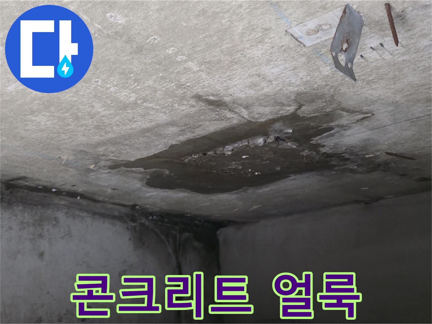 심각한 콘크리트 얼룩 - 남양주 오남 누수