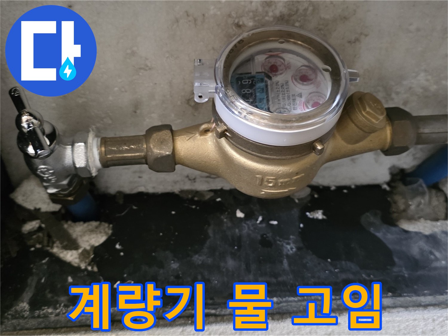남양주 누수탐지 - 계량기 주변 물 고임 - 누수 의심