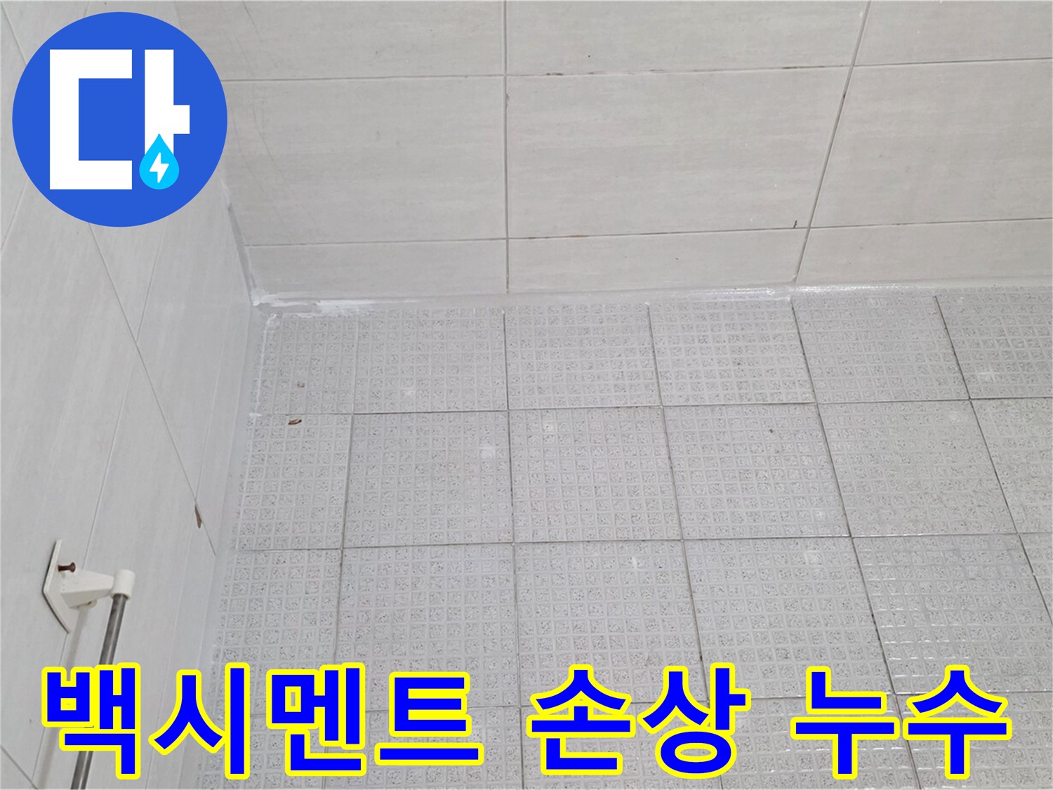 과천 욕실 타일 사이 백시멘트 손상 누수 - 누수 전문가의 꼼꼼한 백시멘트 재시공