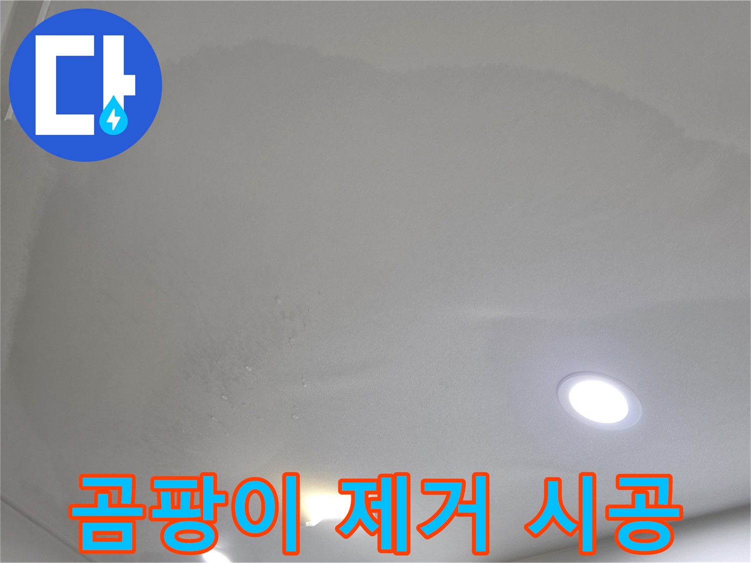 삼숭동 누수 탐지 - 곰팡이 핀 천장, 제거 시공