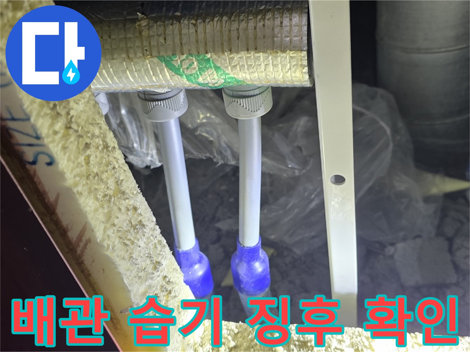 삼숭동 양주자이 아파트 누수 - 배관 연결부 주변 습기 감지 및 누수 발생 징후 꼼꼼히 확인