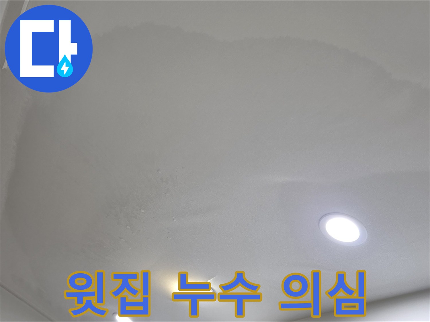 삼숭동 자이 누수 - 곰팡이 핀 천장, 윗집 누수 의심
