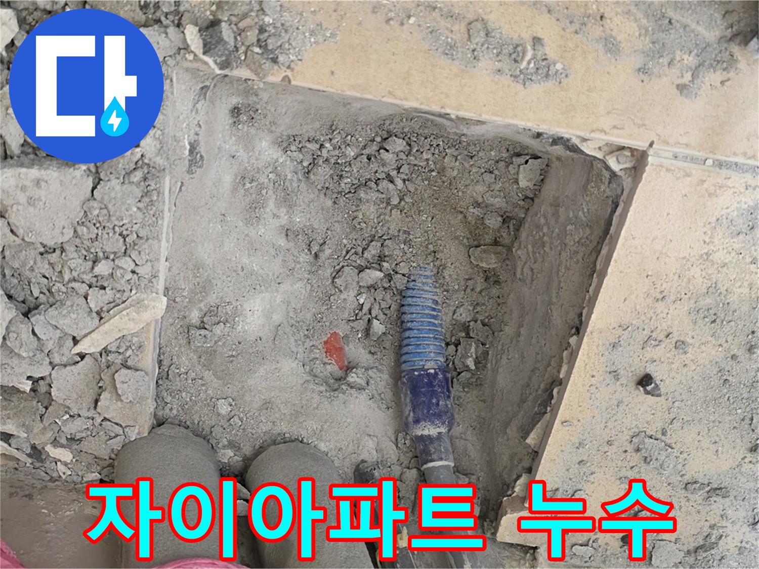 양주 자이아파트 107동 누수 해결 - 누수 위치 확인 및 보수 작업 상세 사진