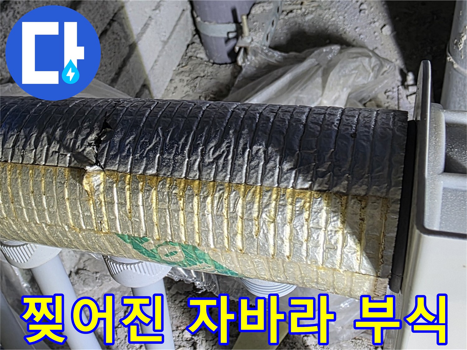 양주시 삼숭동 - 찢어진 자바라 - 곰팡이 - 배관 부식