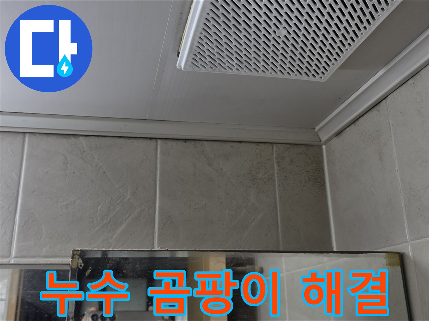 아파트 욕실 누수 - 천장 곰팡이 문제 해결 - 누수 원인 진단 및 완벽 보수