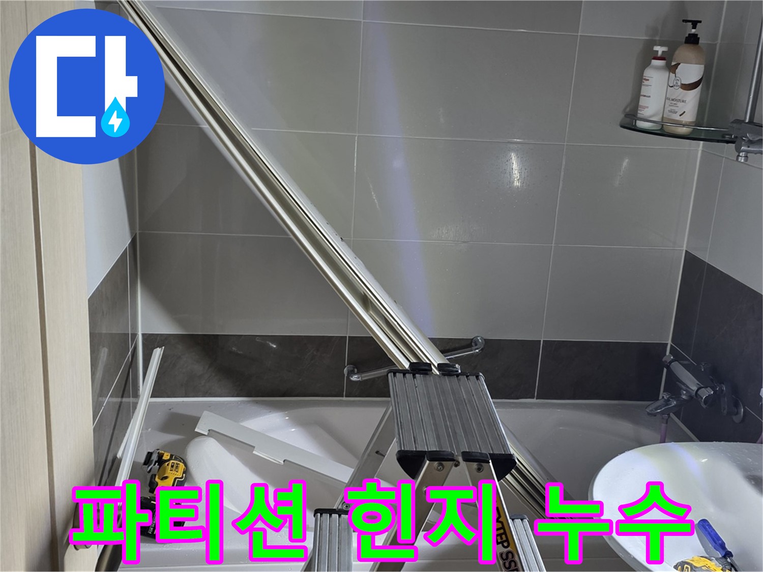 옥정동로 162 샤워 파티션 힌지 누수 - 전문적인 기술력으로 누수 원인을 정확히 파악하고 해결합니다.