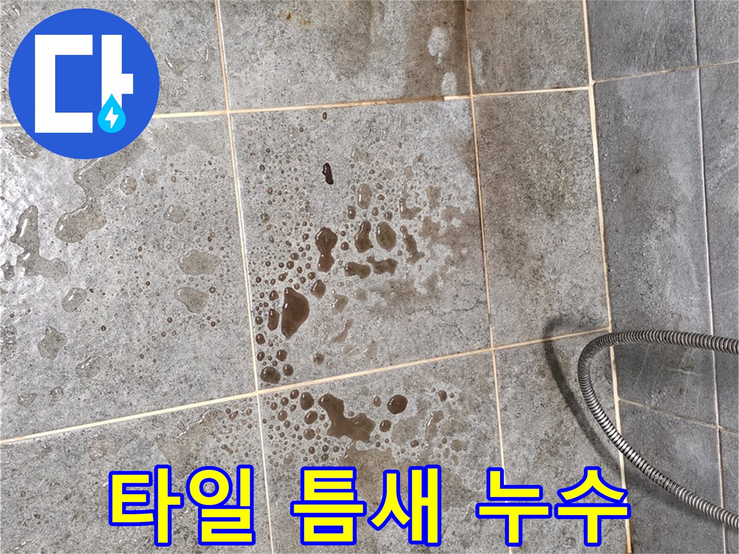 샤워부스 벽면 타일 누수 - 틈새 메꿈 작업 진행 - 꼼꼼 시공
