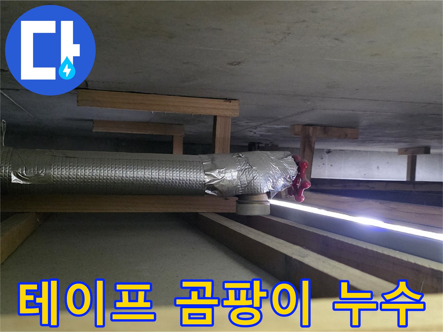 일산서구 덕이동 누수 - 환풍기 배관 테이프 곰팡이 발생 확인 - 습한 환경으로 인한 누수 의심 - 00누수