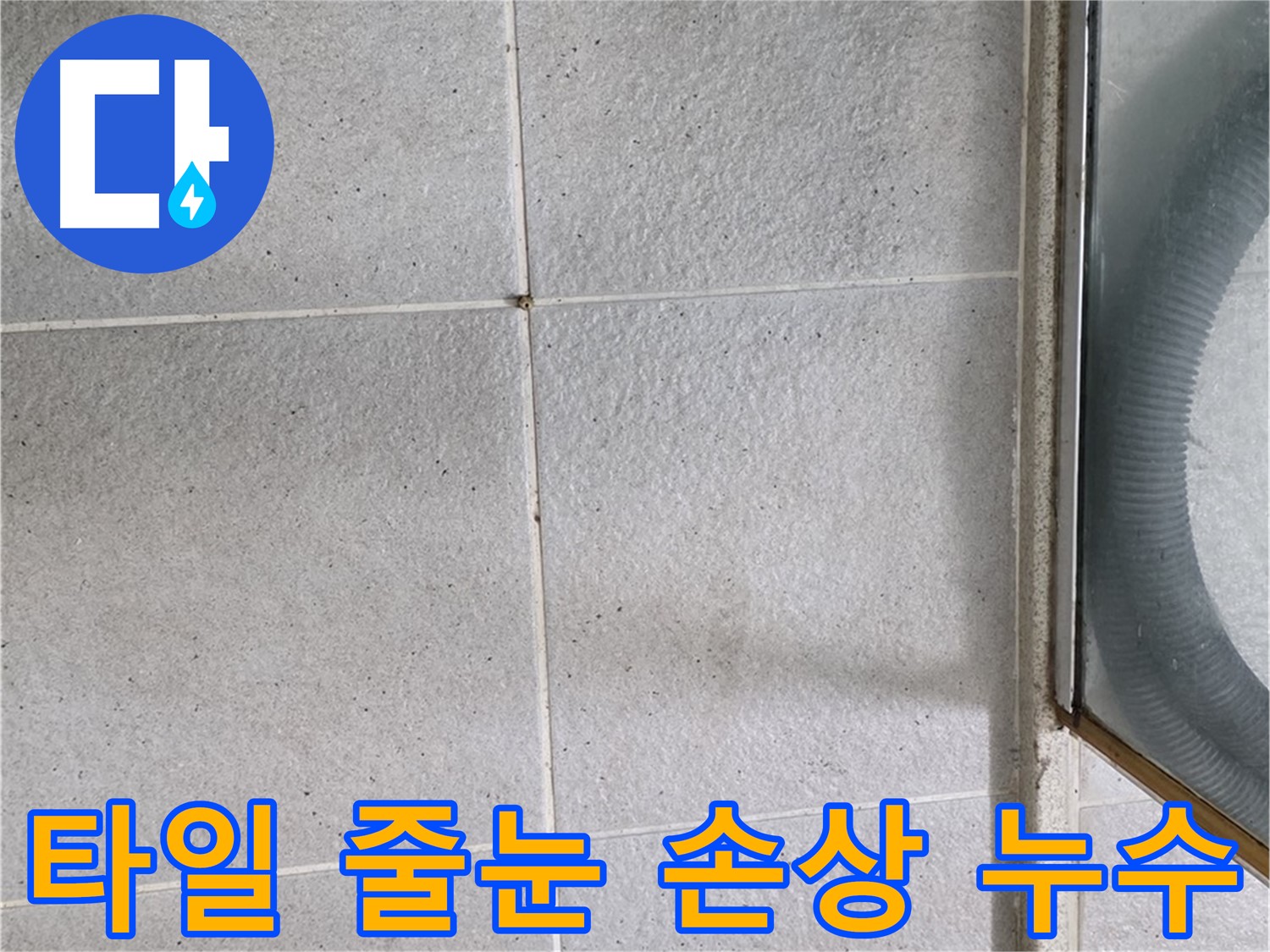 분당 운중동 아파트 욕실 타일 줄눈 손상으로 인한 누수 - 낡은 줄눈을 교체하여 누수를 막는 과정을 담았습니다.