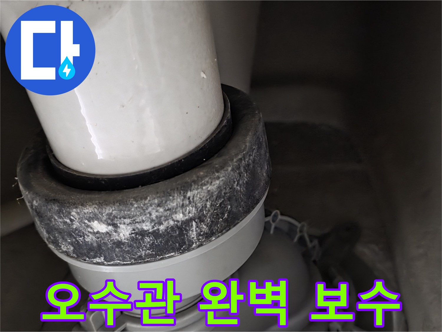 분당구 운중동 산운마을 6단지 변기 누수 - 오수관 완벽하게 보수 완료