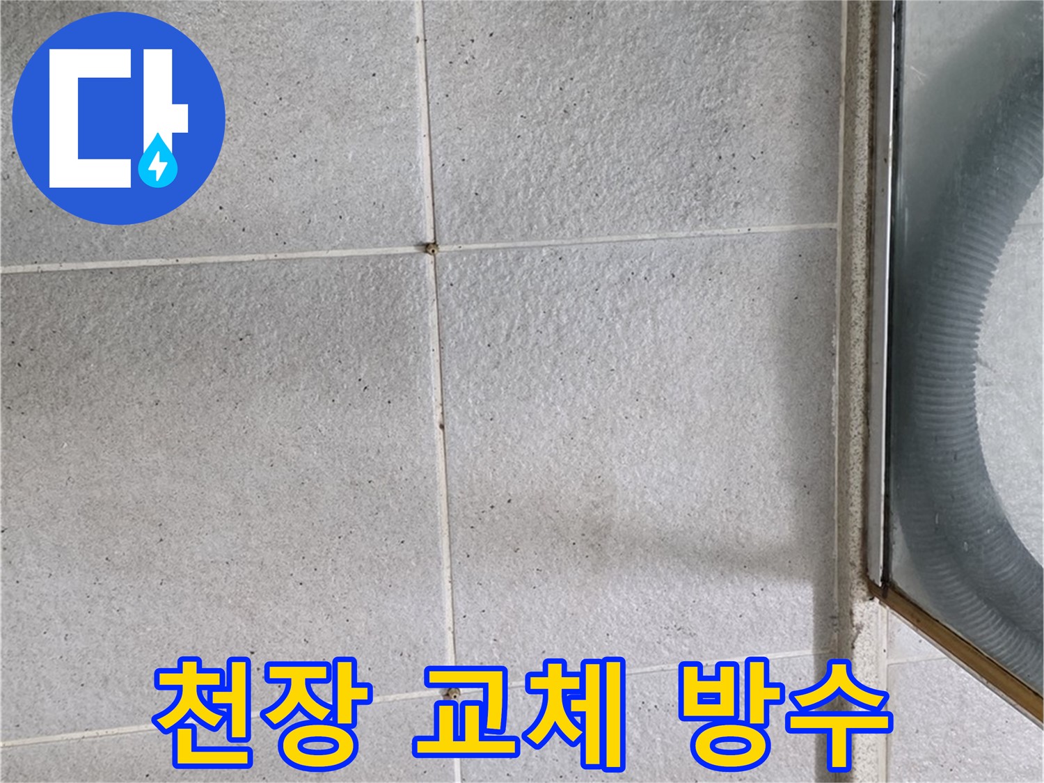 성남 분당 운중동 욕실 천장 - 석고보드 교체 후 방수 작업으로 누수를 해결합니다.