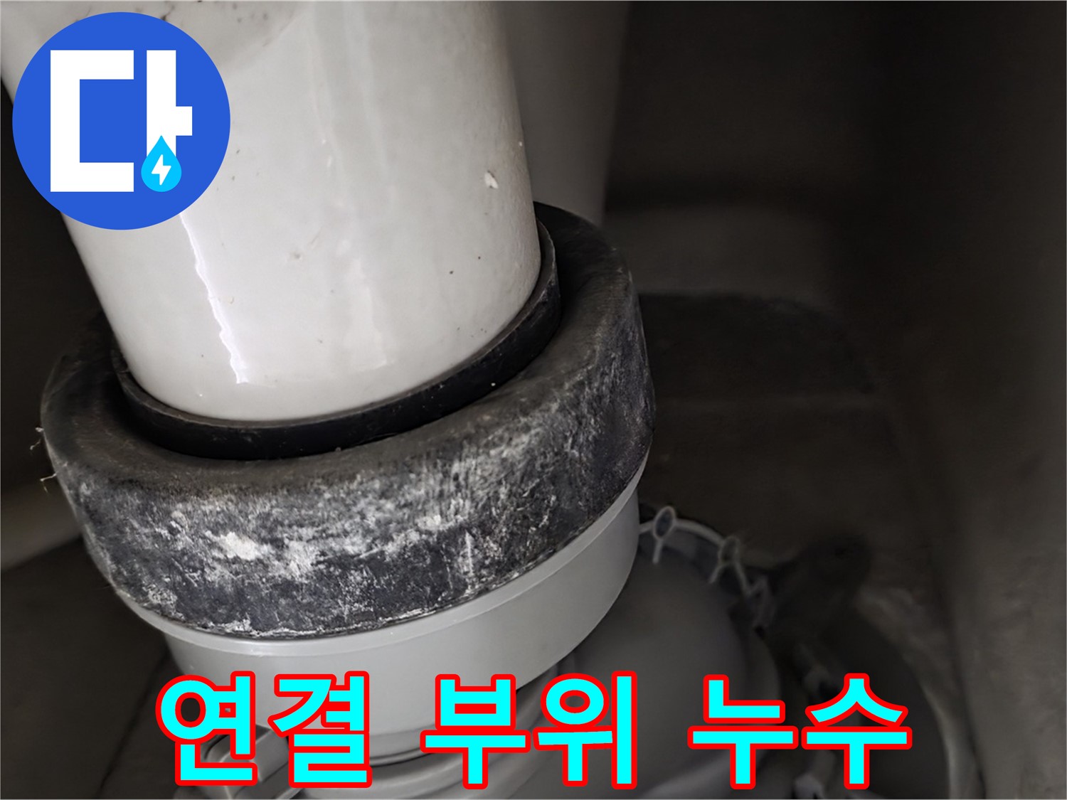 성남시 분당구 운중동 산운마을 변기 누수 - 배관 연결 부위에서 누수 발생