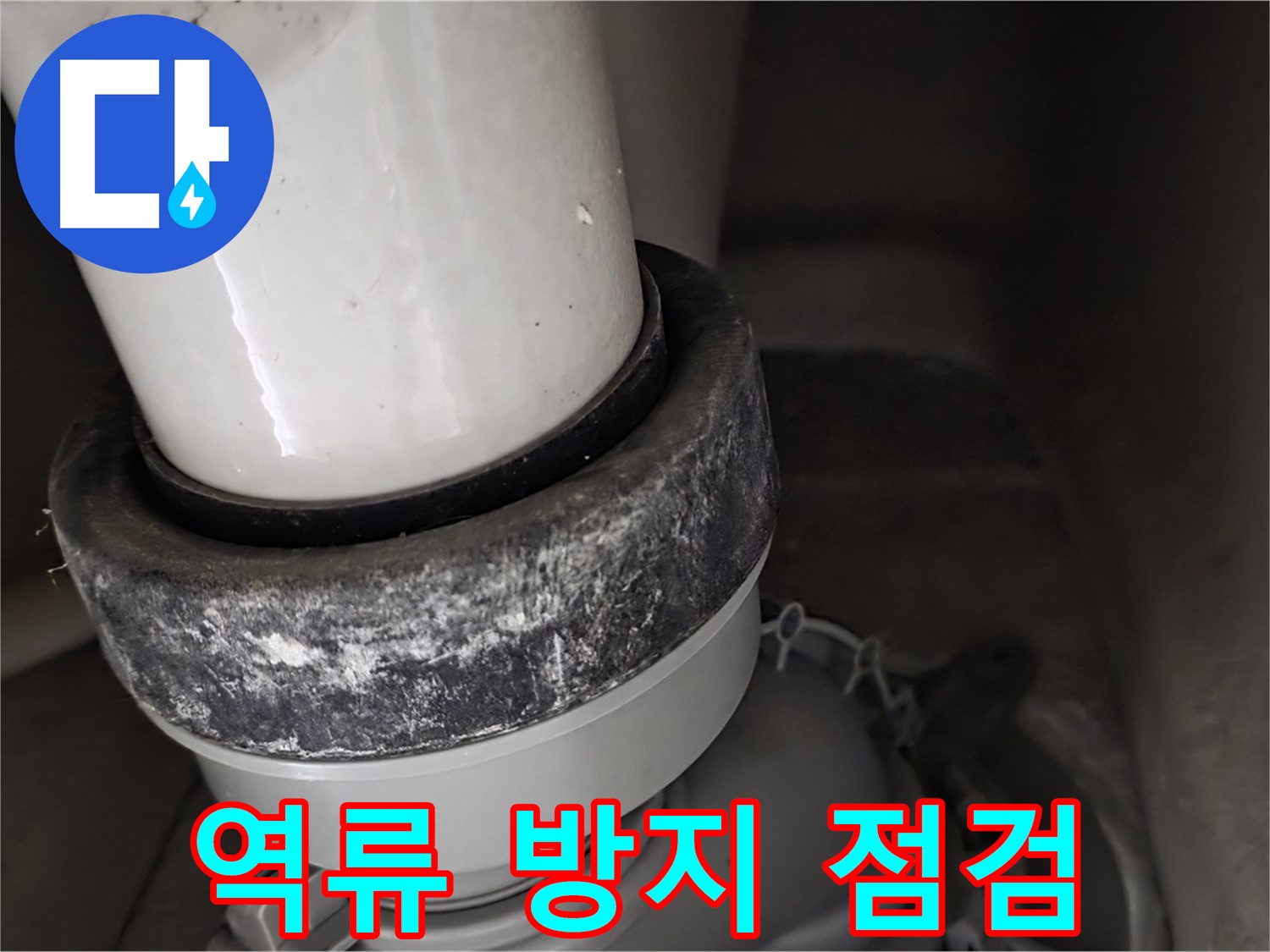 성남시 분당구 운중동 산운마을 변기 누수 - 오물 역류 방지를 위한 배관 점검