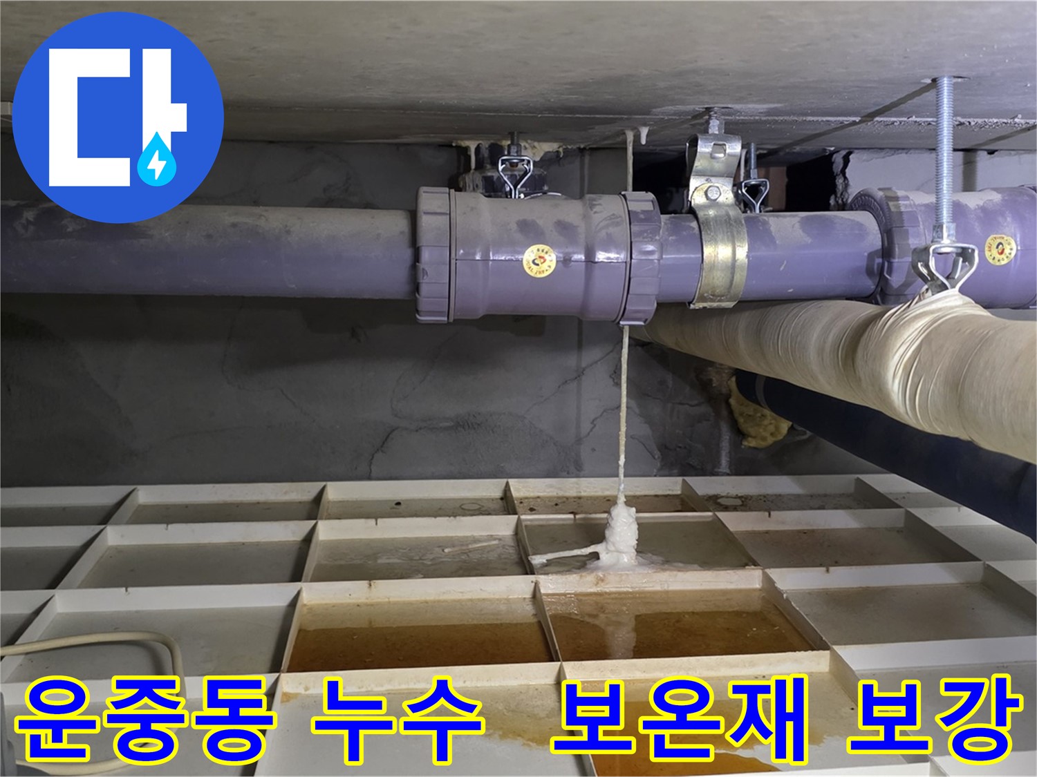 운중동 난방 배관 누수 - 연결 부위 틈새, 보온재 보강으로 빠른 해결