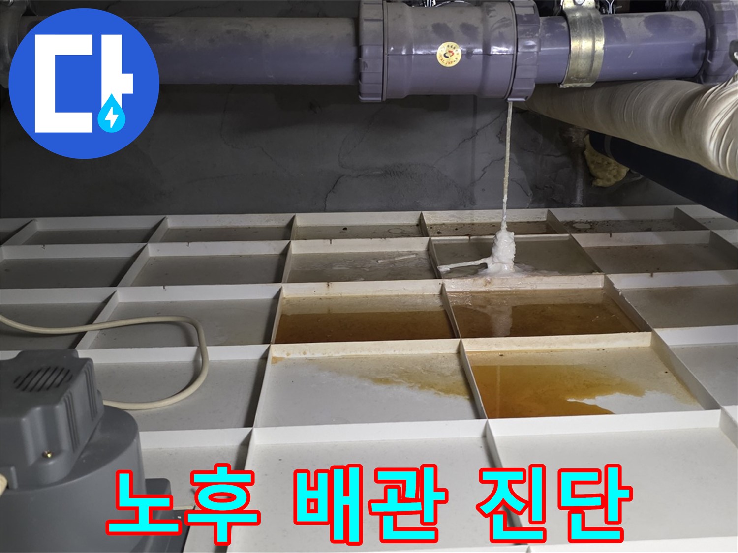 운중동 산운로 121 산운마을 6단지에서 노후 배관 누수를 진단하는 모습 - 꼼꼼한 점검으로 숨겨진 누수까지 찾아냅니다.