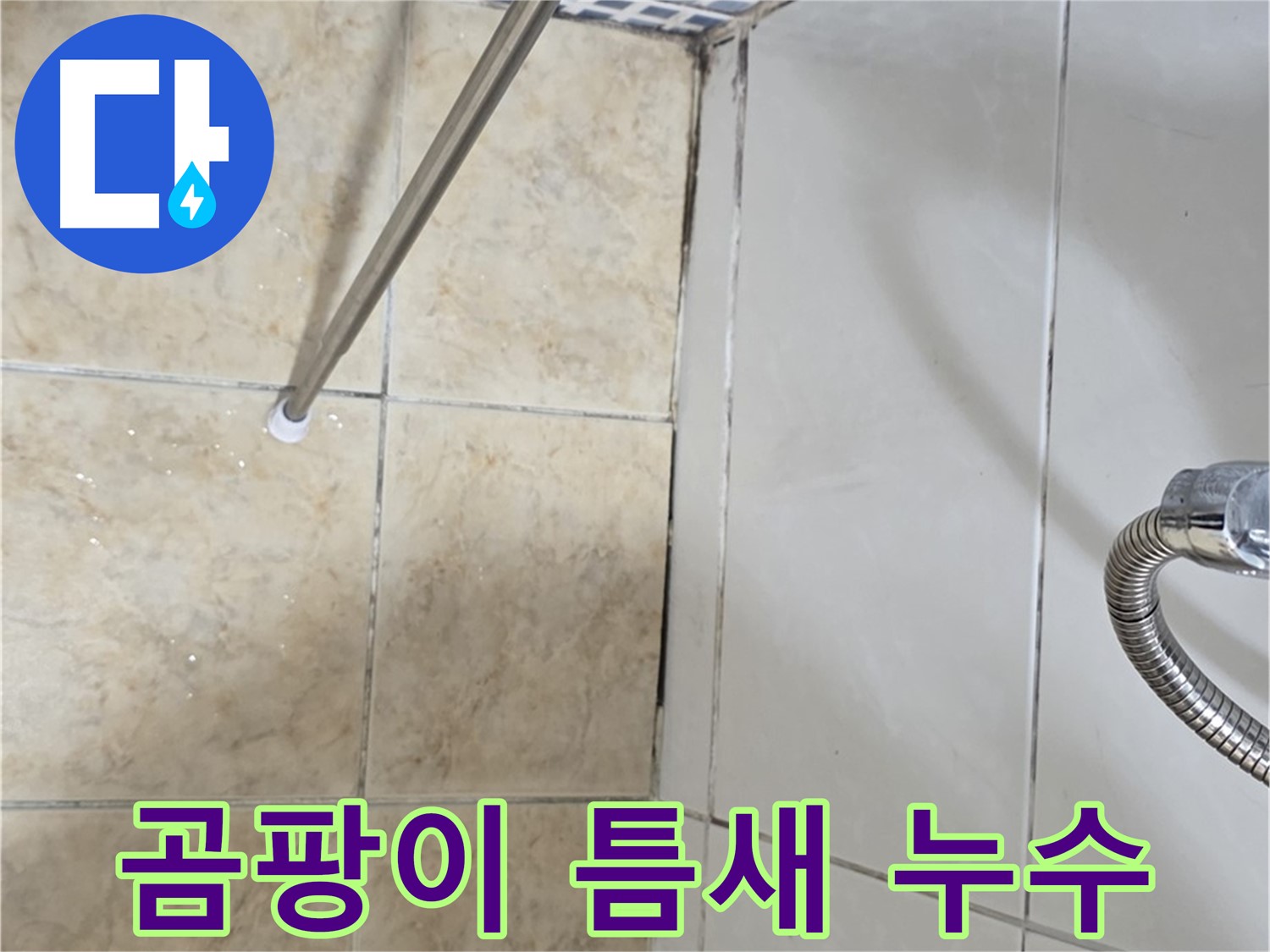욕실 곰팡이 - 타일 틈새 누수 - 완벽 차단 시공