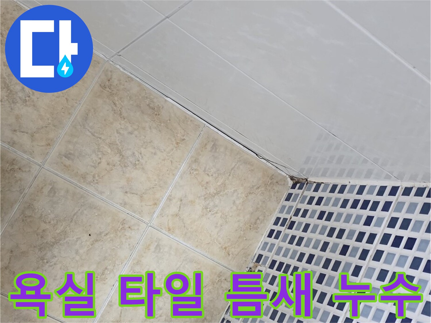 욕실 타일 틈새 누수 - 오래된 타일 틈새에서 발생하는 누수를 꼼꼼하게 진단하고 해결합니다.