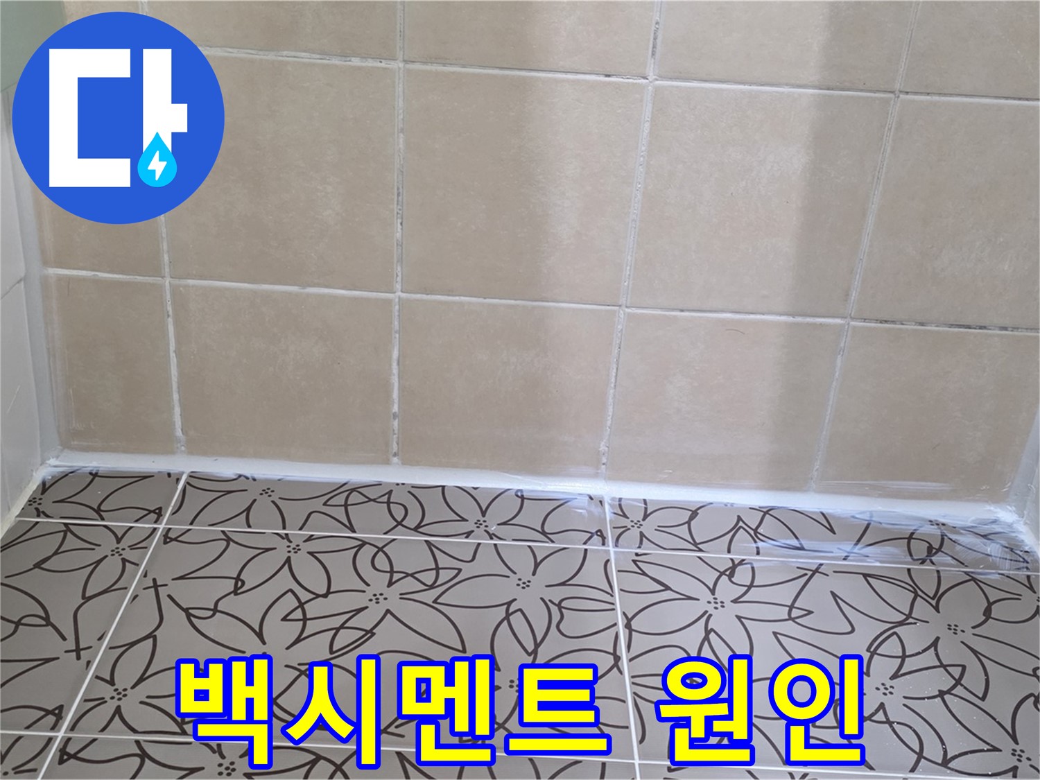양주 백석 서광아파트 욕실 누수 - 백시멘트 손상으로 인한 누수, 메꿈 시공으로 문제 해결