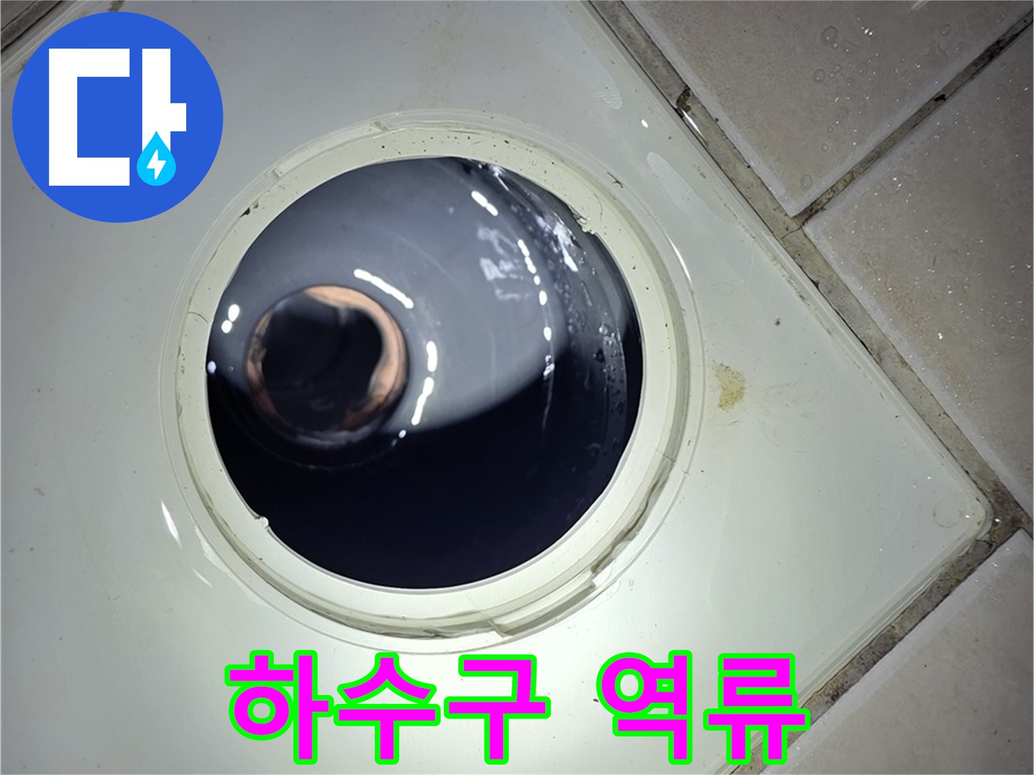 양주 백석 서광아파트 하수구 역류 - 섬유 찌꺼기 제거, 배수 원활
