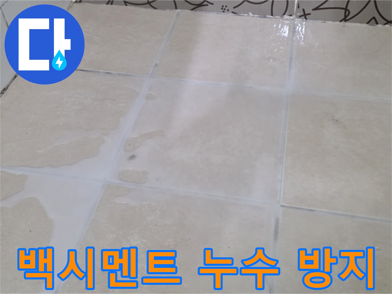 욕실 타일 틈새 백시멘트 누수 방지 - 꼼꼼한 시공으로 누수 걱정 해결!