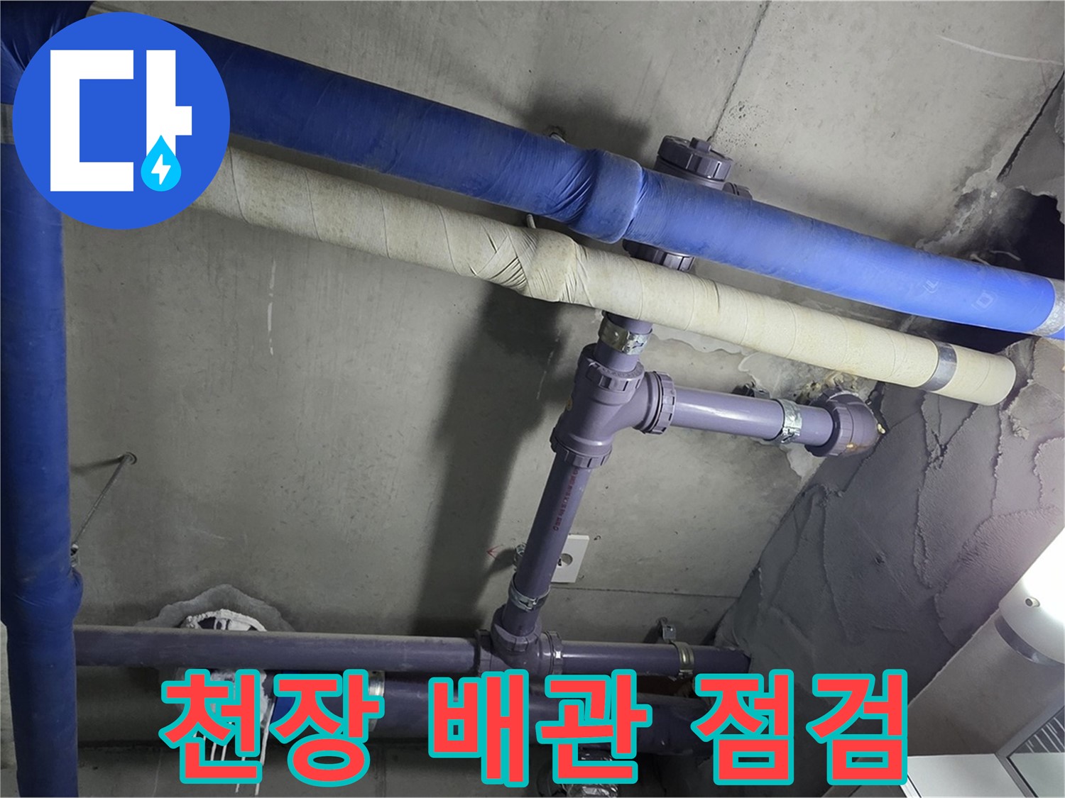 분당 운중동 산운마을 6단지 아파트 천장 배관 누수 점검 - 누수 위치를 정확히 파악하고 원인을 분석합니다.