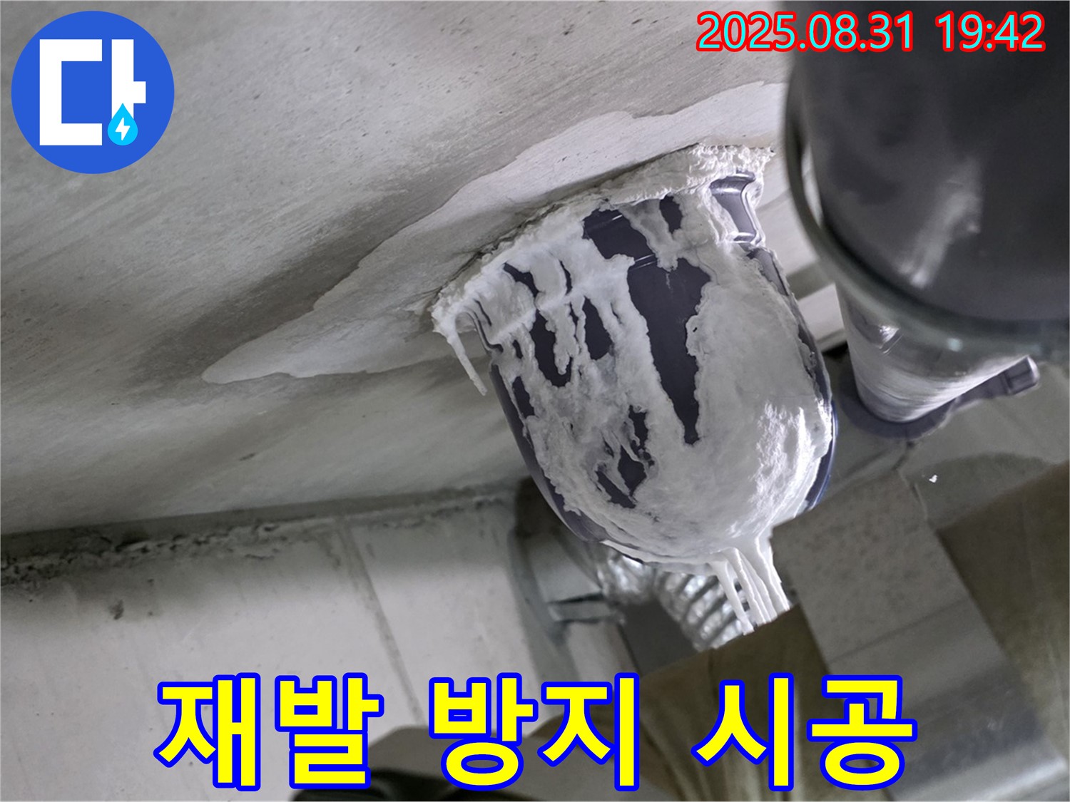 분당 운중동 산운마을 누수 - 6단지 누수, 누수 재발 방지를 위해 꼼꼼하게 시공 작업을 진행했습니다.