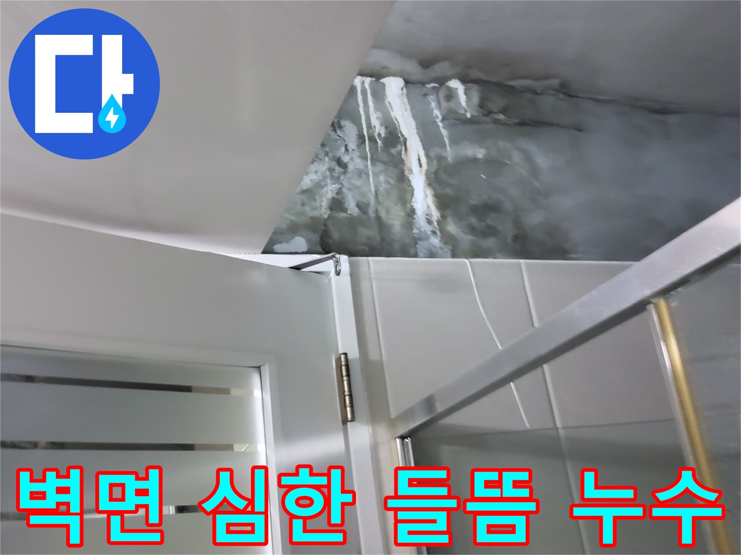 성남 분당 샤워부스 옆 벽면 심한 들뜸 및 누수 가능성 집중 점검 - 꼼꼼한 확인 과정
