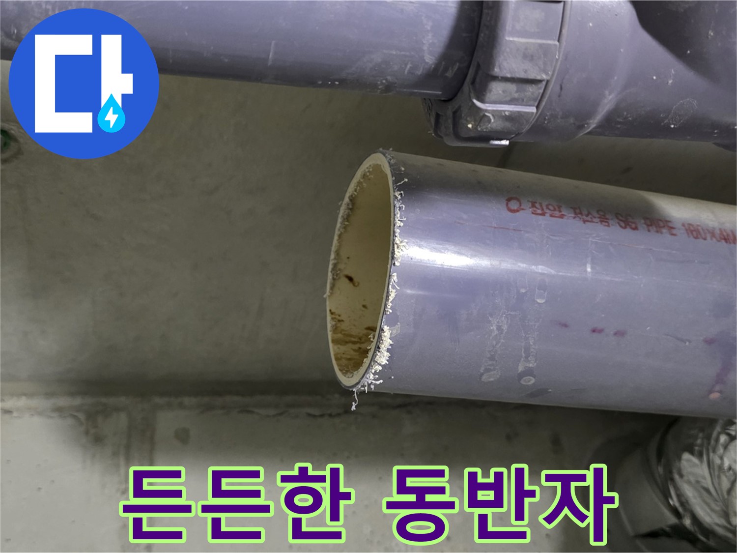 운중동 누수 현장 - 고객에게 누수 문제 해결 과정을 설명하는 전문가의 모습 - 든든한 동반자가 되어드리겠다는 약속!