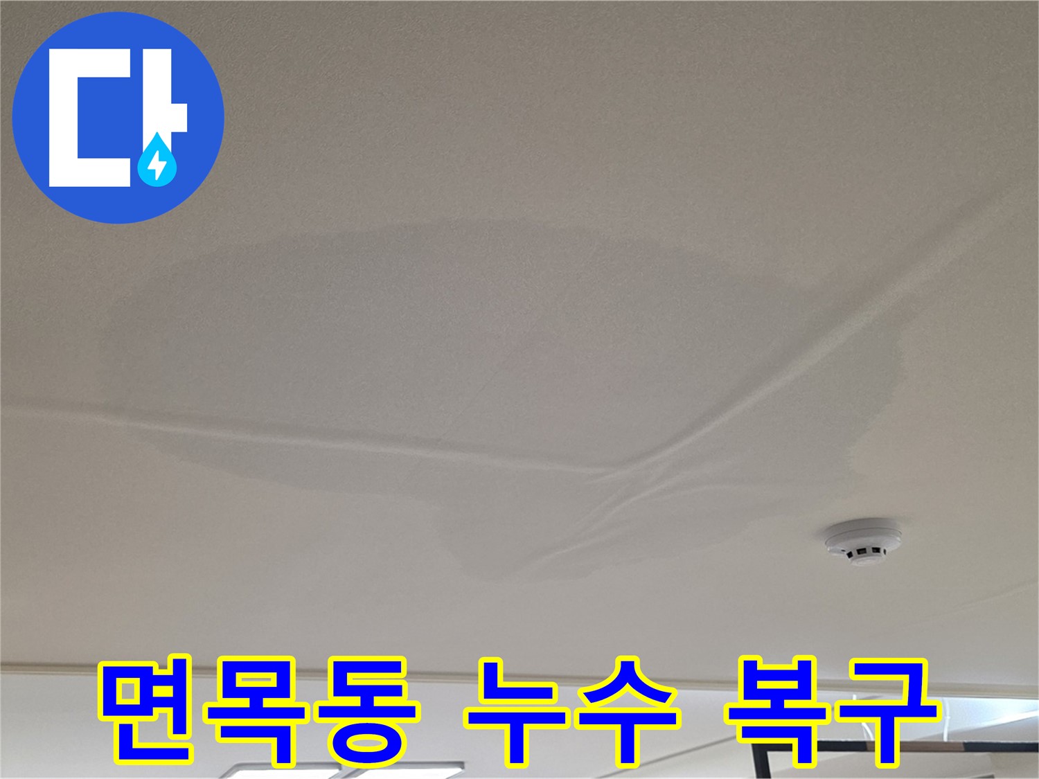 면목동 아파트 천장 누수 - 넓은 물 얼룩 - 쾌적한 환경 복구