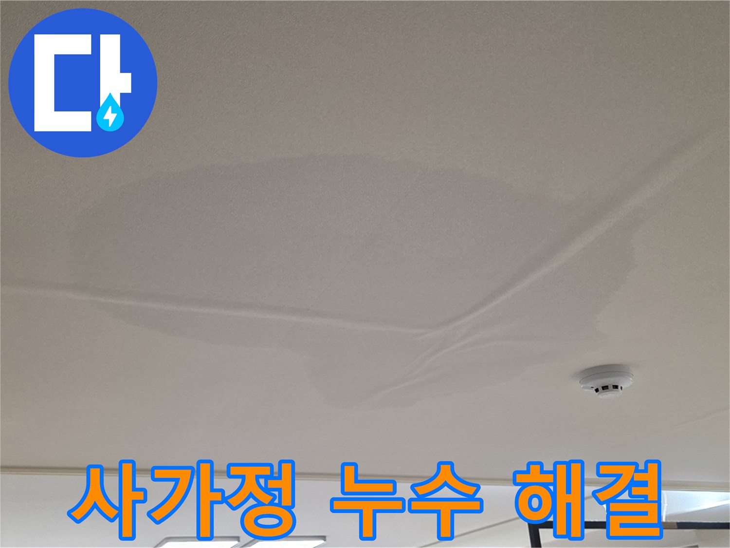 사가정 아파트 천장 누수 - 넓은 범위 물 얼룩 - 긴급 해결 작업 진행