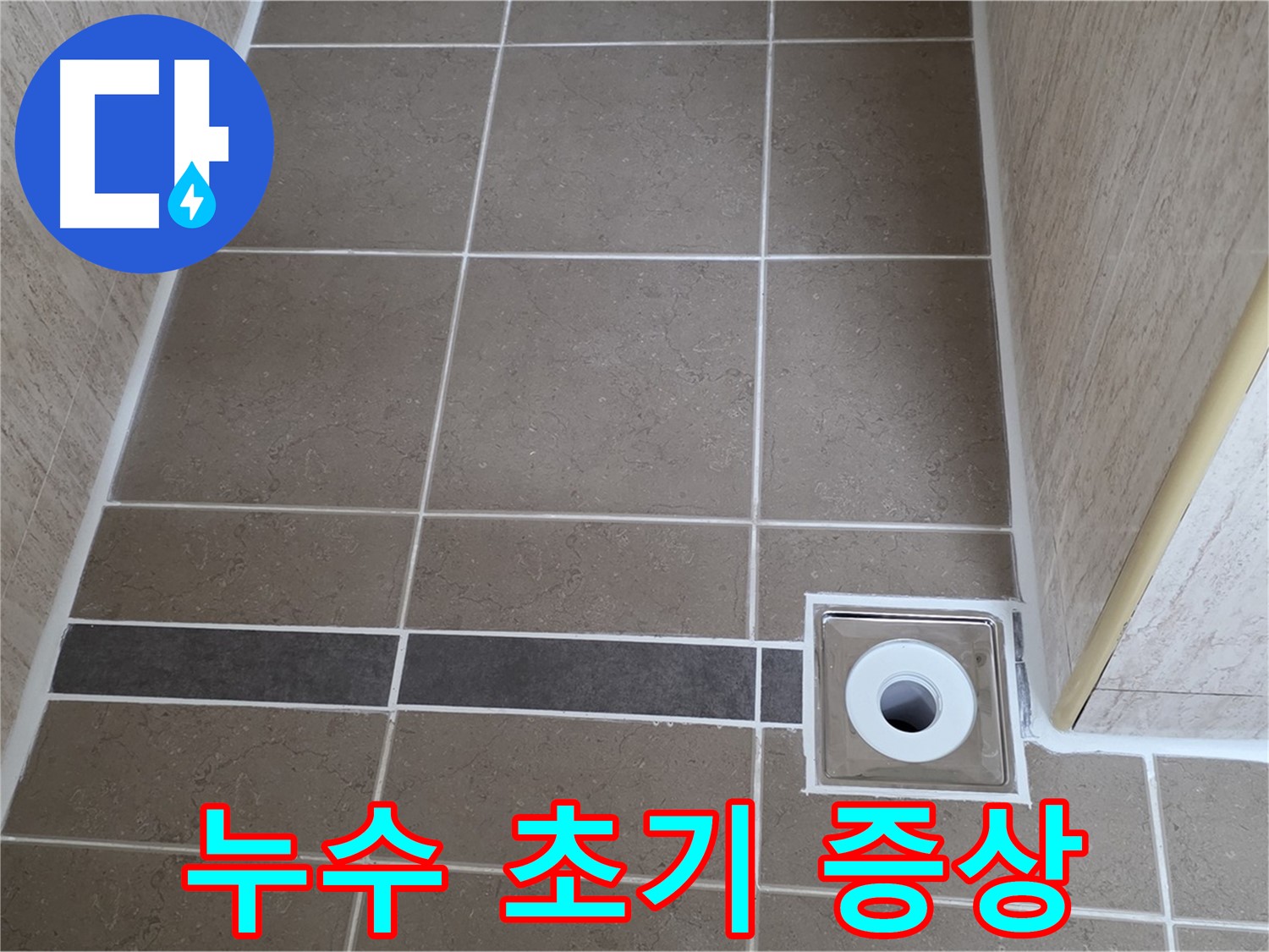 배수구 주변 - 누수 초기 증상