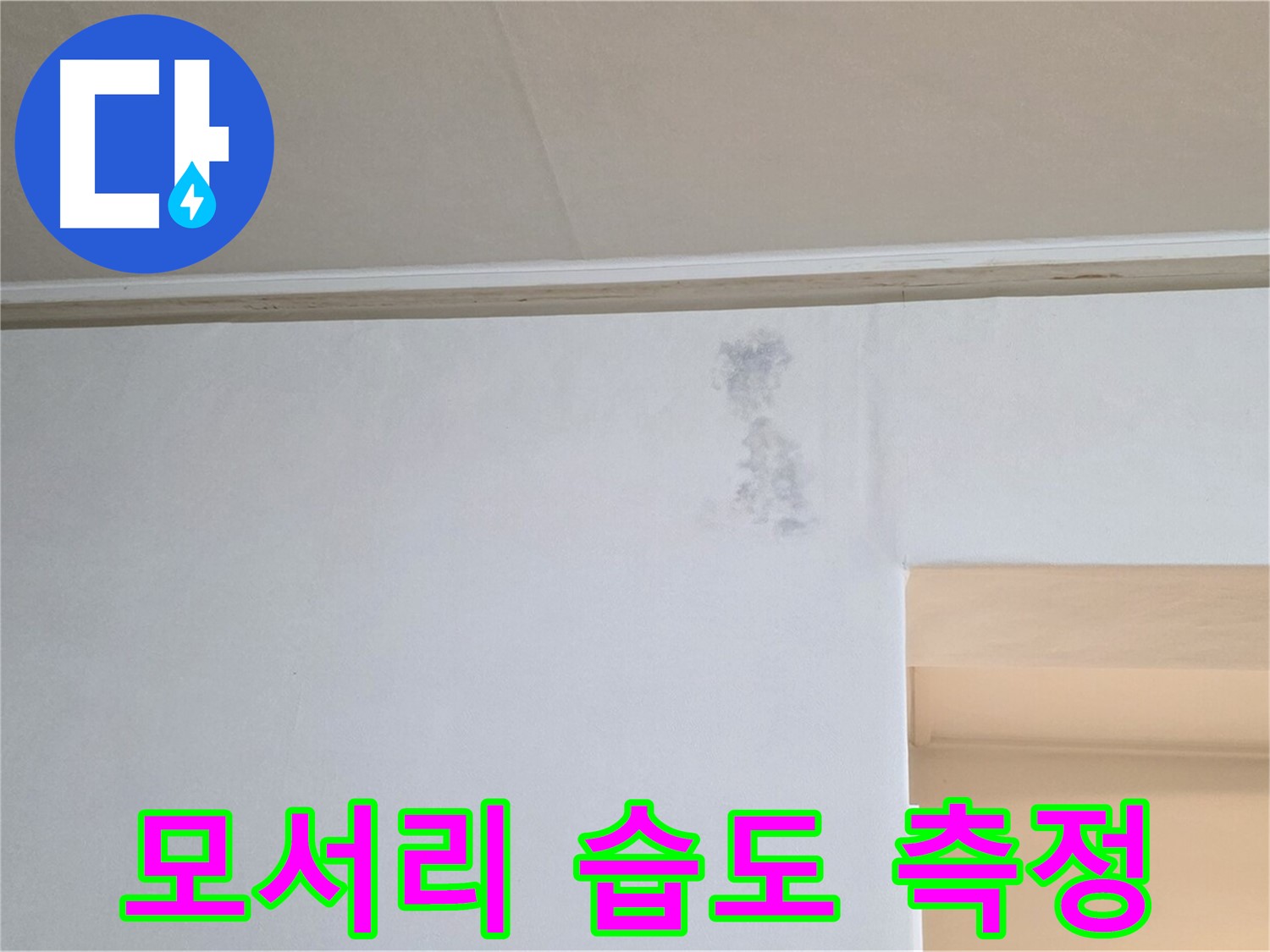 벽 모서리 곰팡이 습도 측정 - 누수 & 결로 정밀 진단