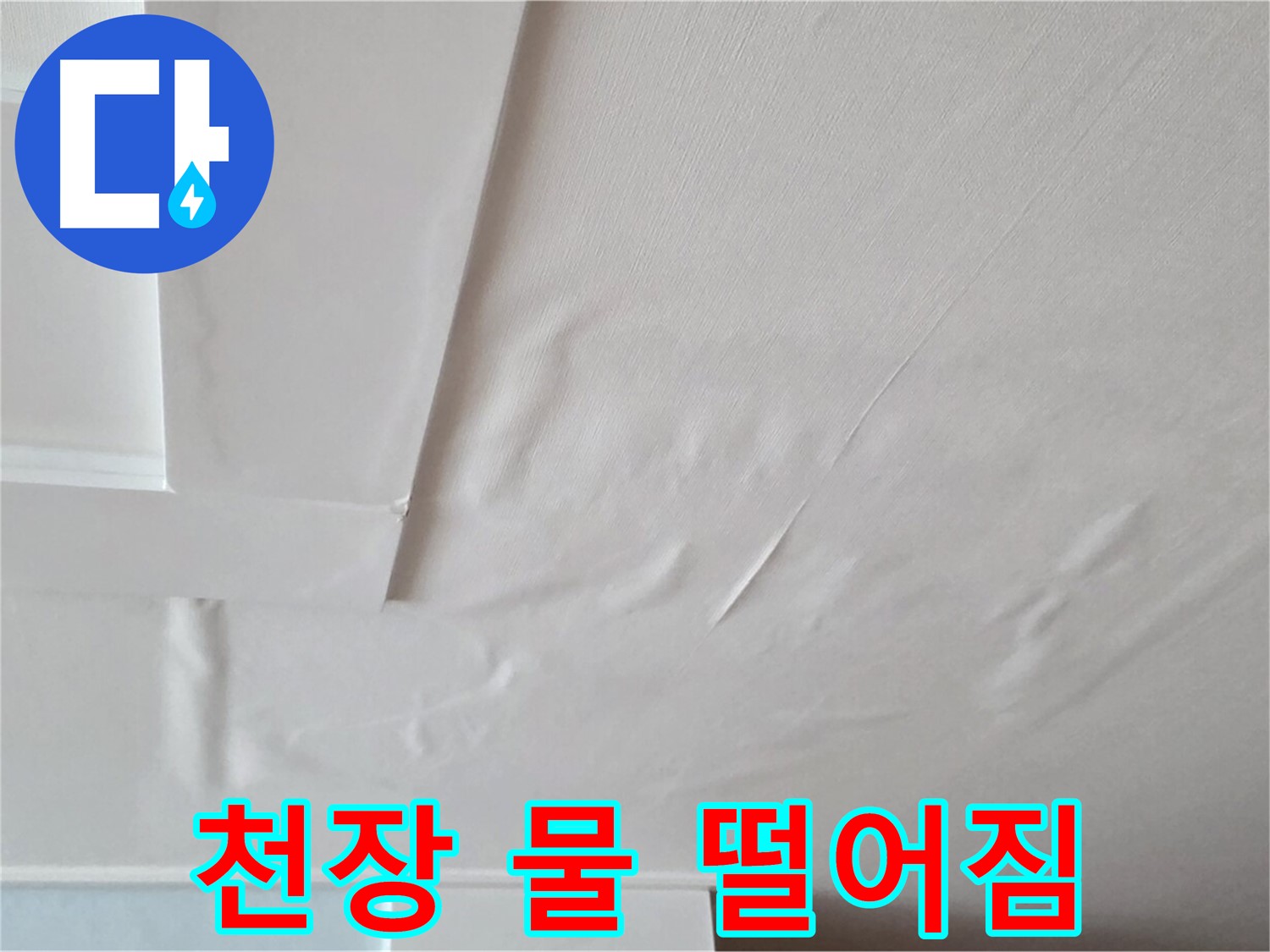 포천 일동 천장 물 떨어짐 - 누수로 인한 천장 손상 및 물 떨어짐 현상 확인