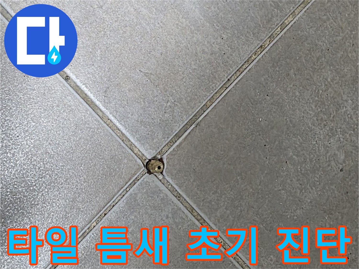 양주 옥정 율정마을 13단지 아파트 타일 틈새 - 초기 누수 진단 과정입니다.