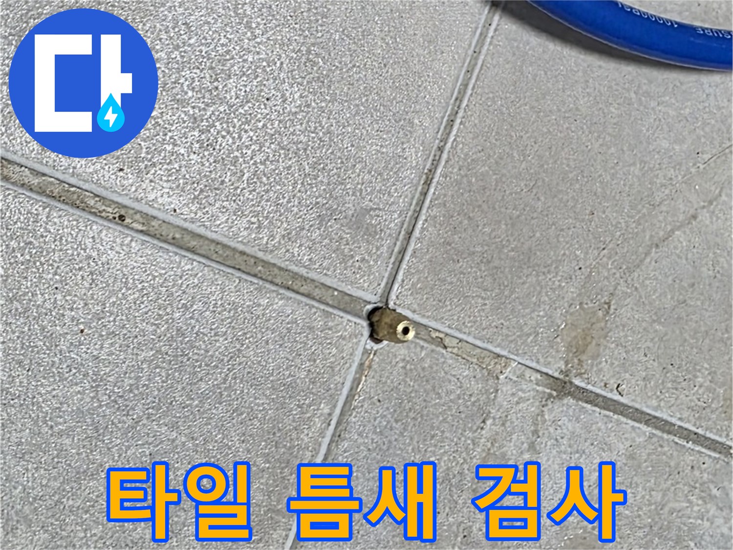 양주 옥정동 율정마을 13단지 아파트 - 타일 틈새 정밀 검사를 시작합니다.