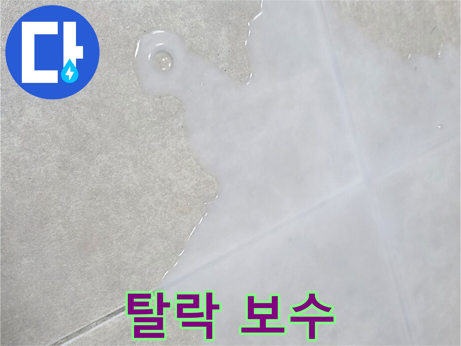 양주 옥정동 율정마을 아파트 타일 위 백시멘트 탈락 - 신속한 점검 및 보수