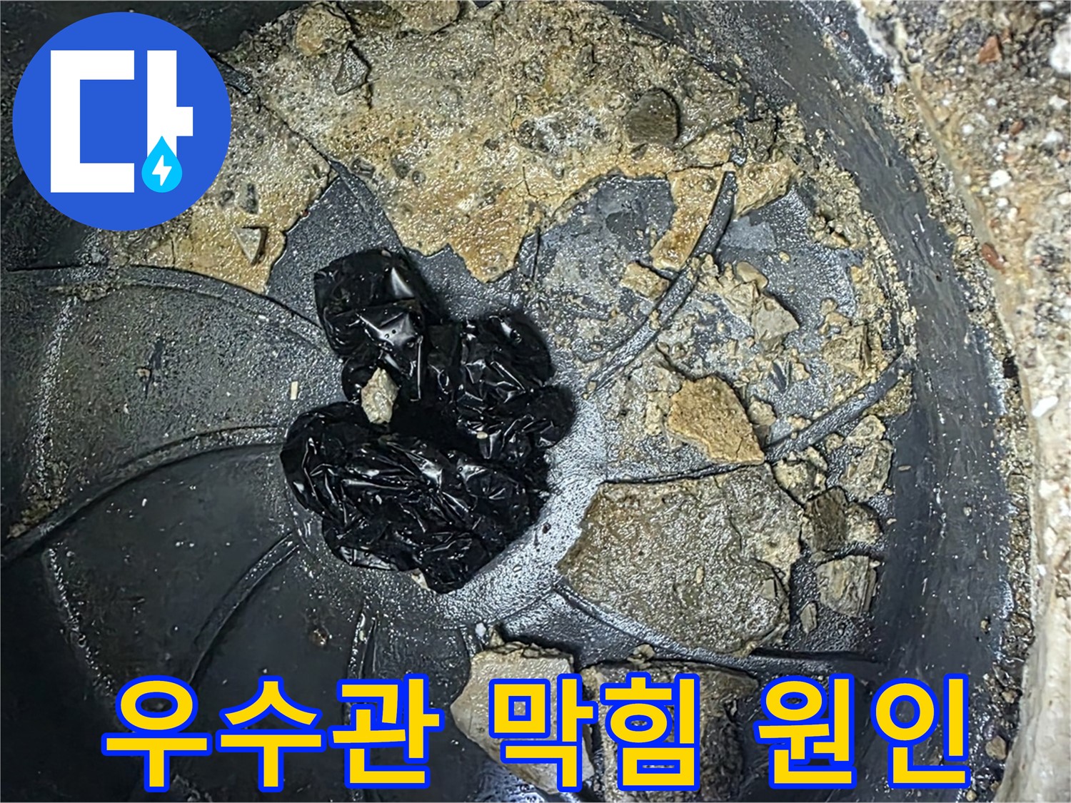 옥정 율정마을 아파트 - 옥상 우수관 막힘의 주범, 낙엽과 흙, 그리고 각종 쓰레기!