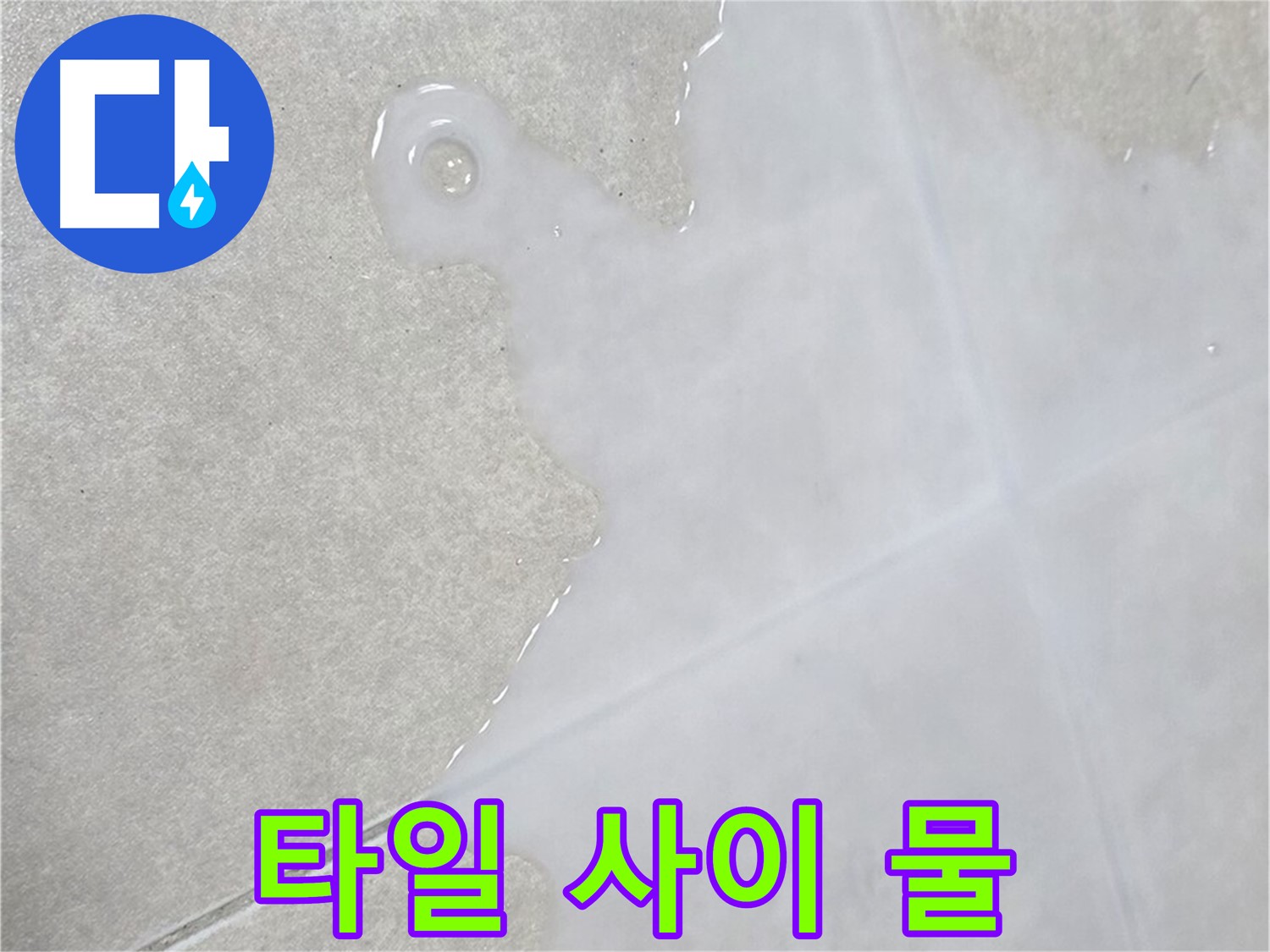 옥정 율정마을 아파트 타일 사이 물 - 누수 초기 증상, 빠른 점검이 중요
