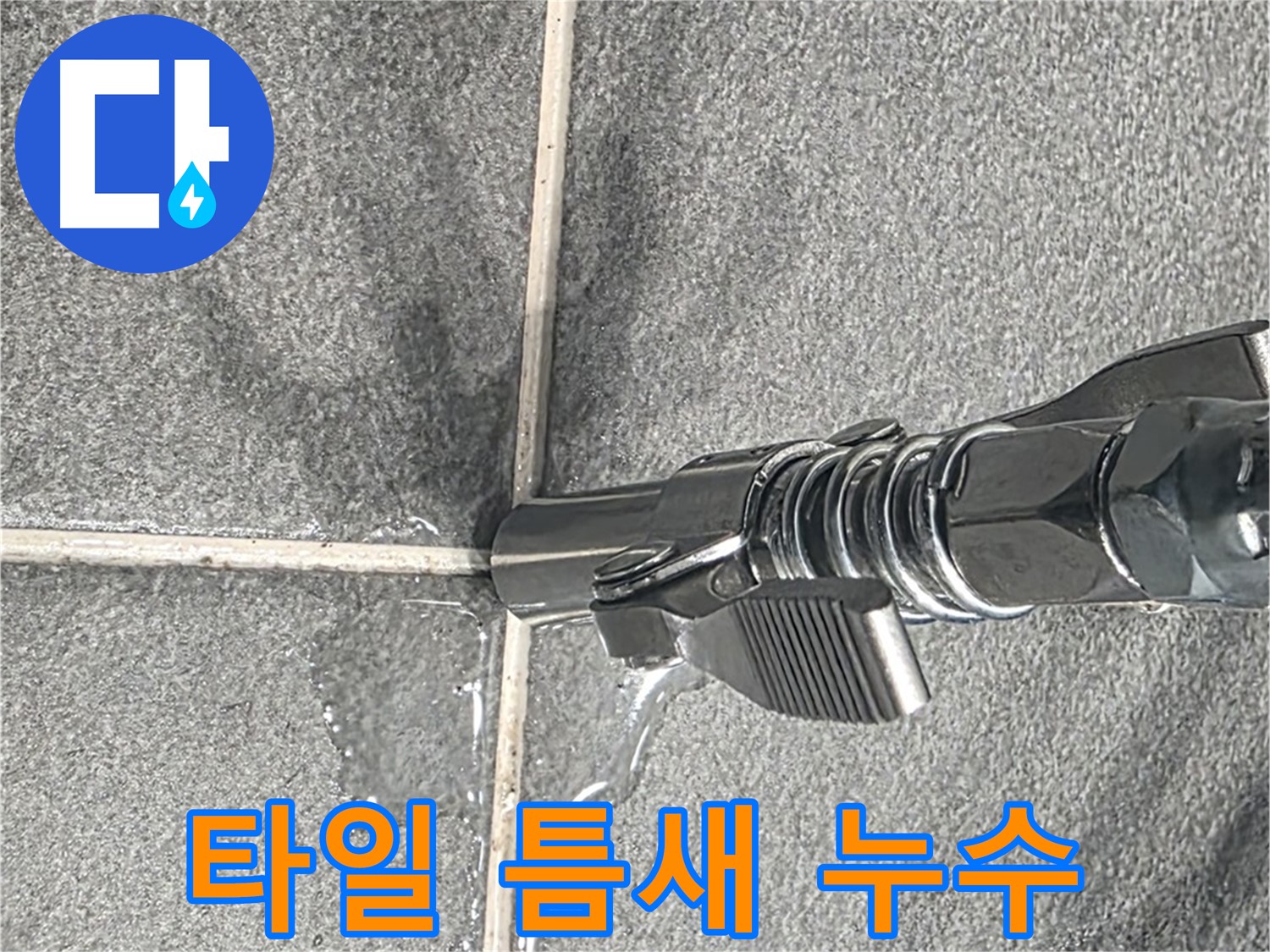 타일 틈새 누수 - 작은 틈새도 놓치지 않고 꼼꼼하게 점검합니다.