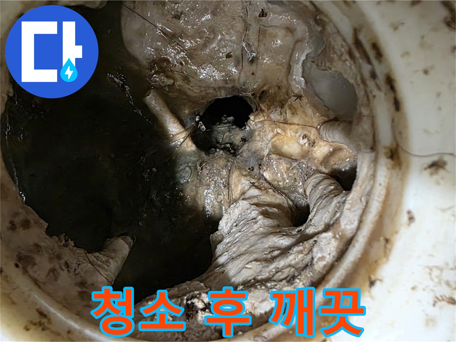 노원구 중계동 현대5차 211동 싱크대 배수구 청소 후 - 완벽하게 깨끗해진 모습