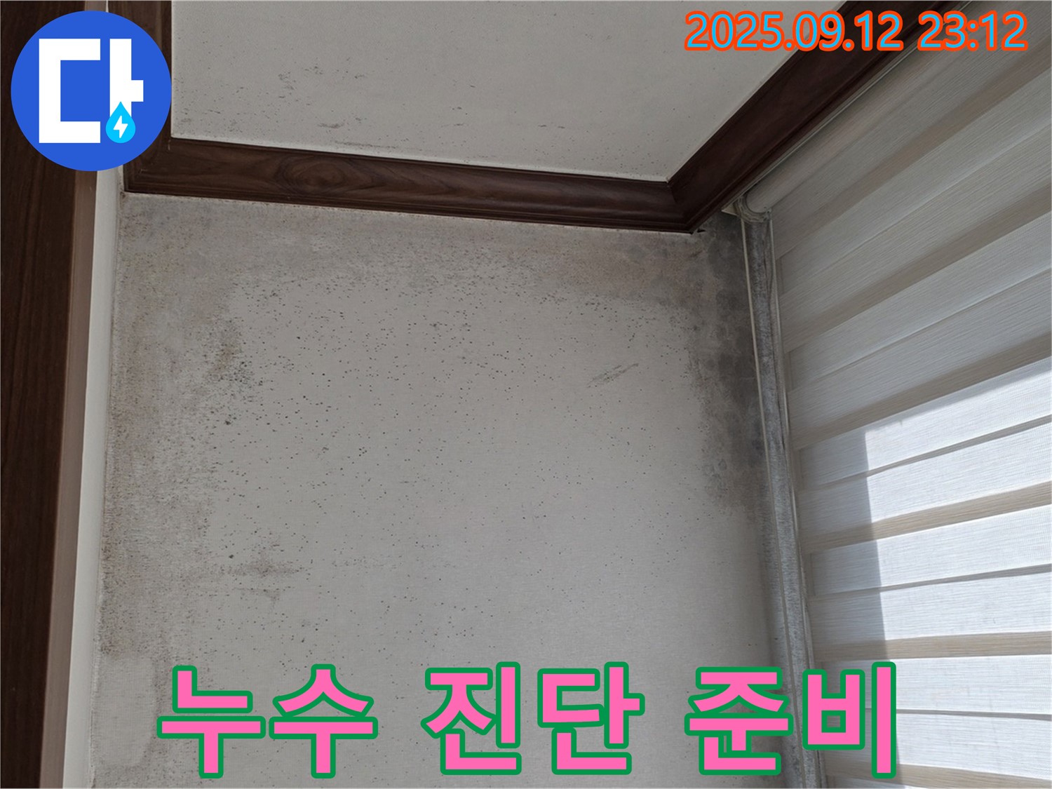 노원구 중계동 현대5차 211동 아파트 누수 현장 - 곰팡이 제로에 도전하며 누수 진단을 위해 방문 준비 중인 전문가의 모습입니다.