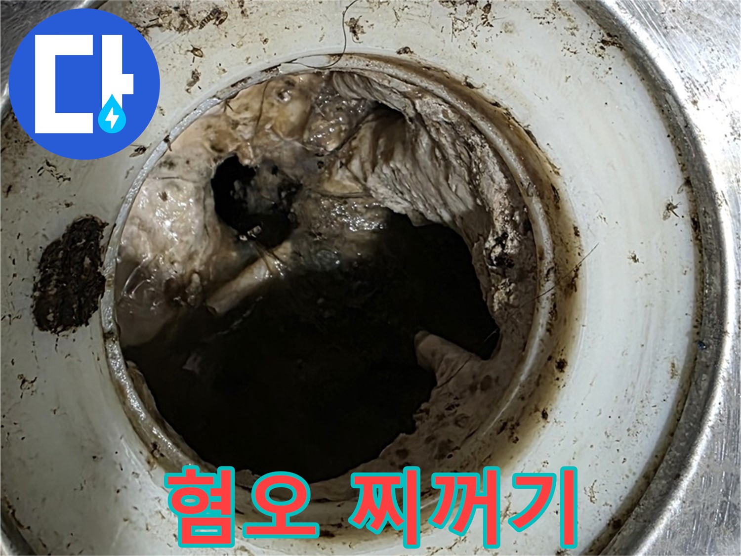 중계동 현대5차 211동 누수 - 배수구 속 찌꺼기 - 혐오주의!