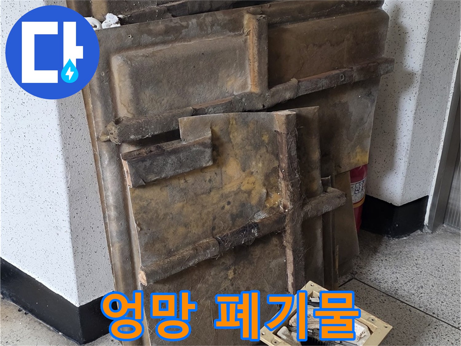 곰팡이와 누수로 엉망이 된 조명