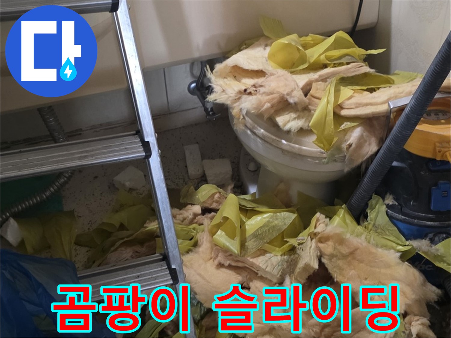 새절역 누수 현장 - 곰팡이 슬라이딩 위험 - 안전 주의
