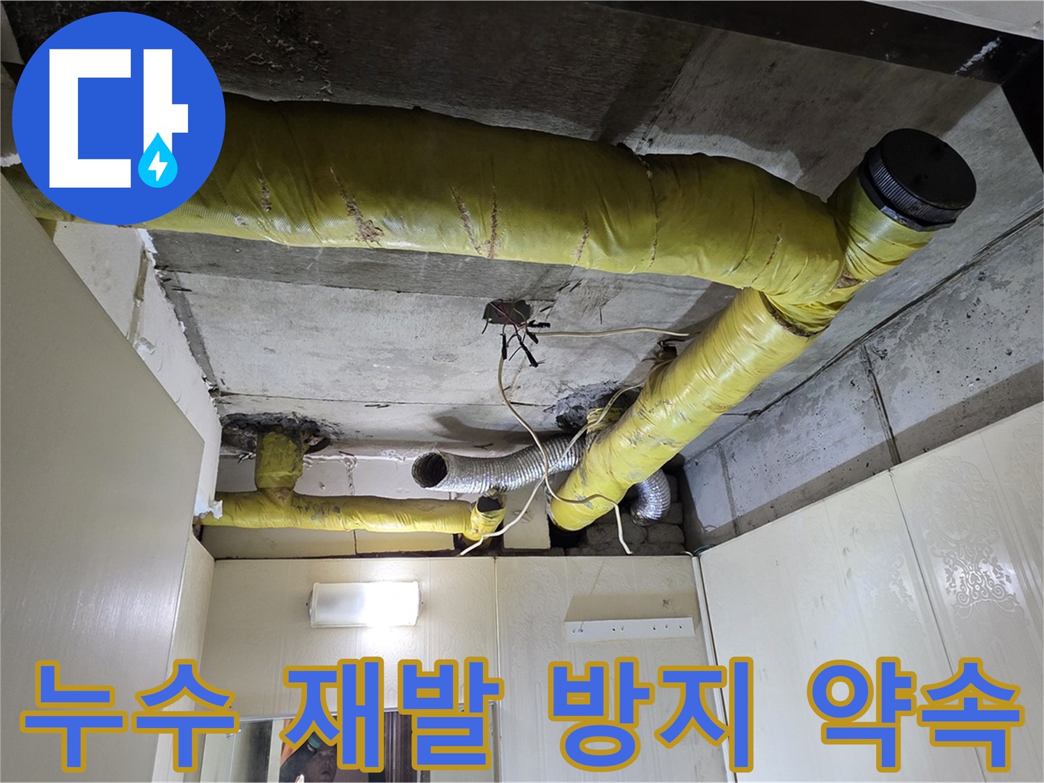 신사동 천장 배관 누수 재발 방지 점검 - 누수 조치