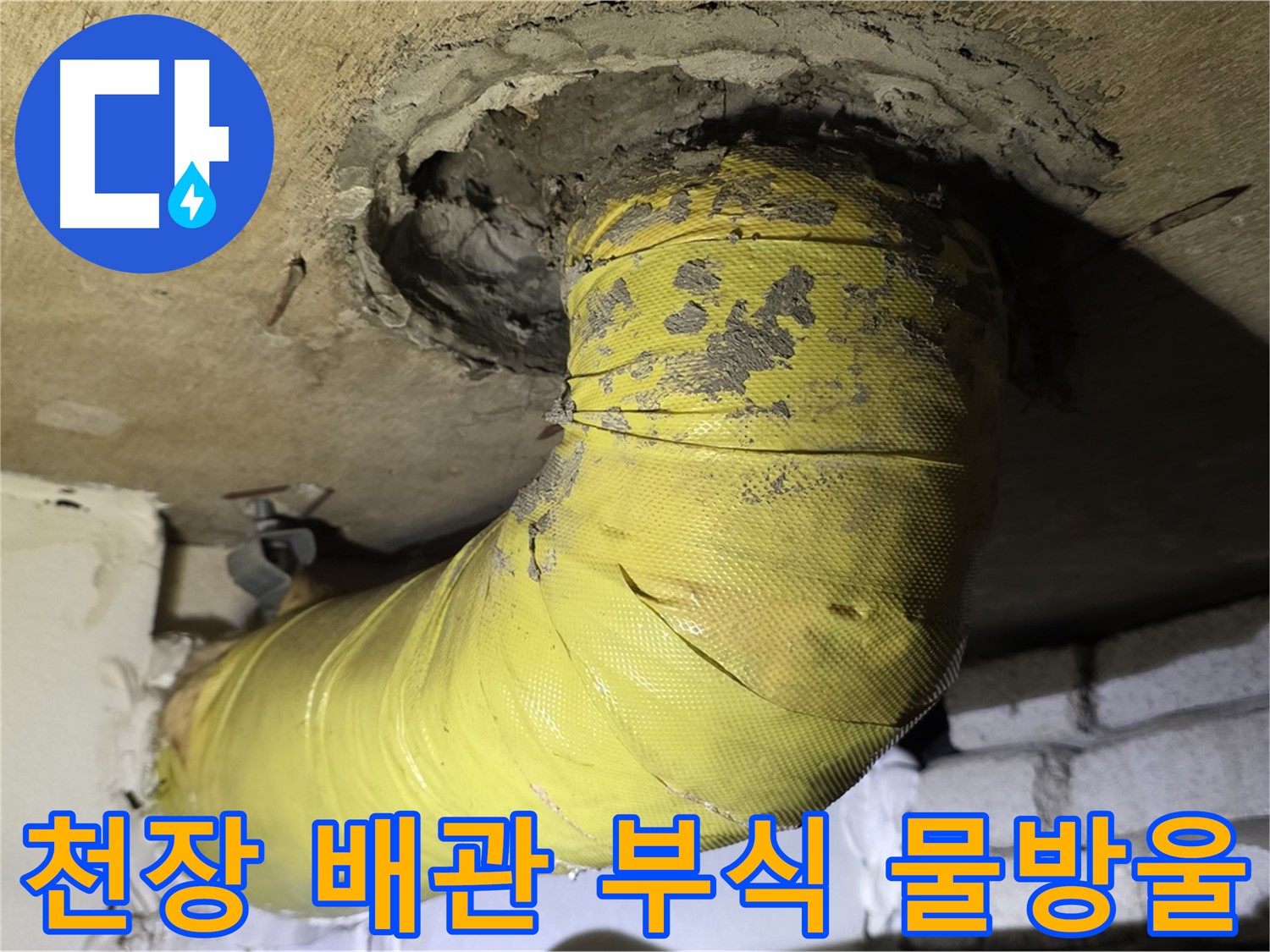 신사동 천장 배관 부식 - 물방울 맺힘, 긴급 누수 가능성