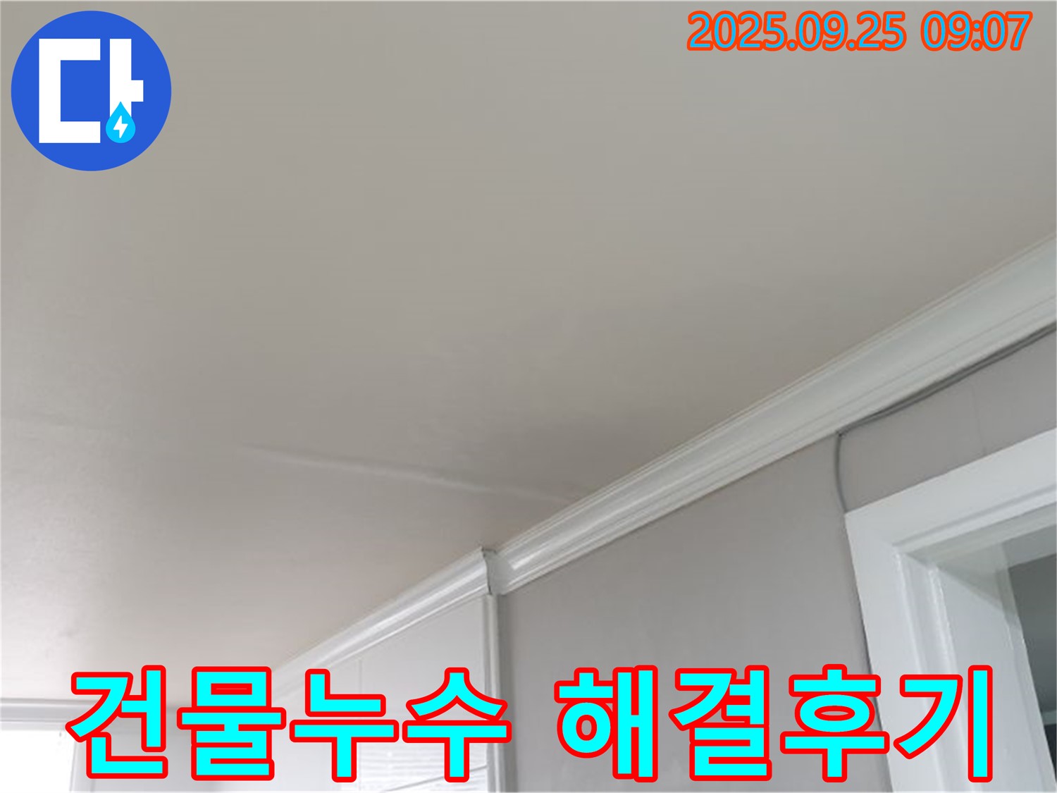 양주 연곡리 건물 천장 누수 해결 - 전문 장비와 기술로 누수 원인을 찾아 완벽하게 해결한 후기입니다.
