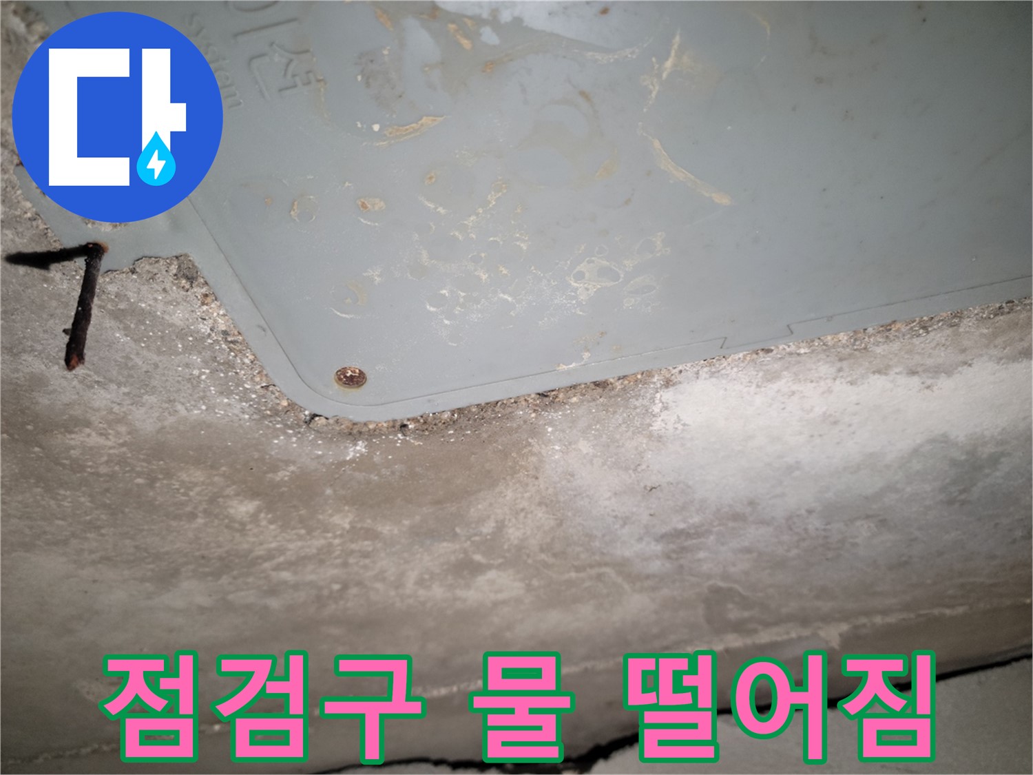 동두천 누수 - 생연동 천장 점검구 물 떨어짐 - 긴급 점검 필요