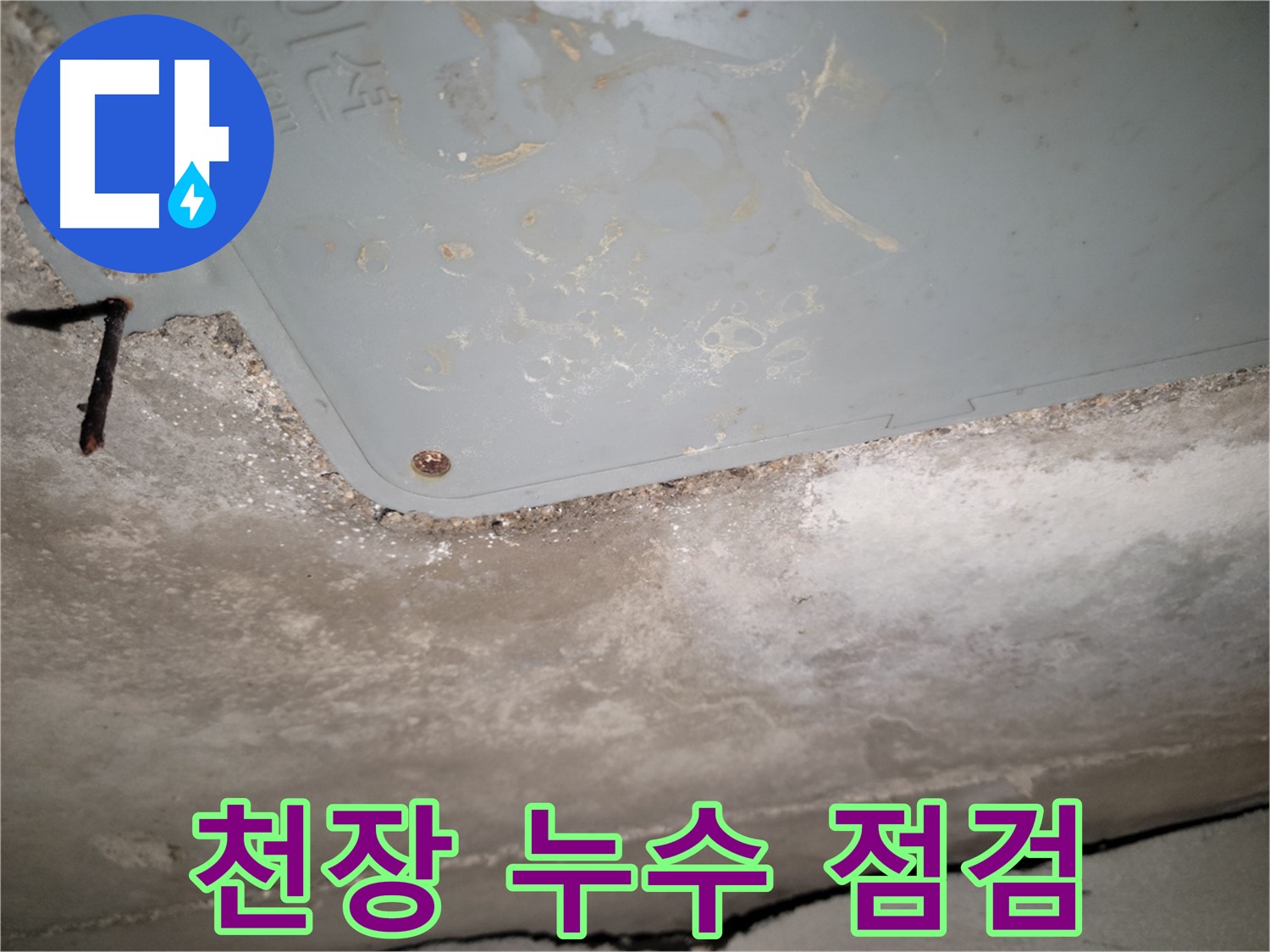 동두천 누수 - 천장 누수 점검 모습 - 완벽한 A/S 보장