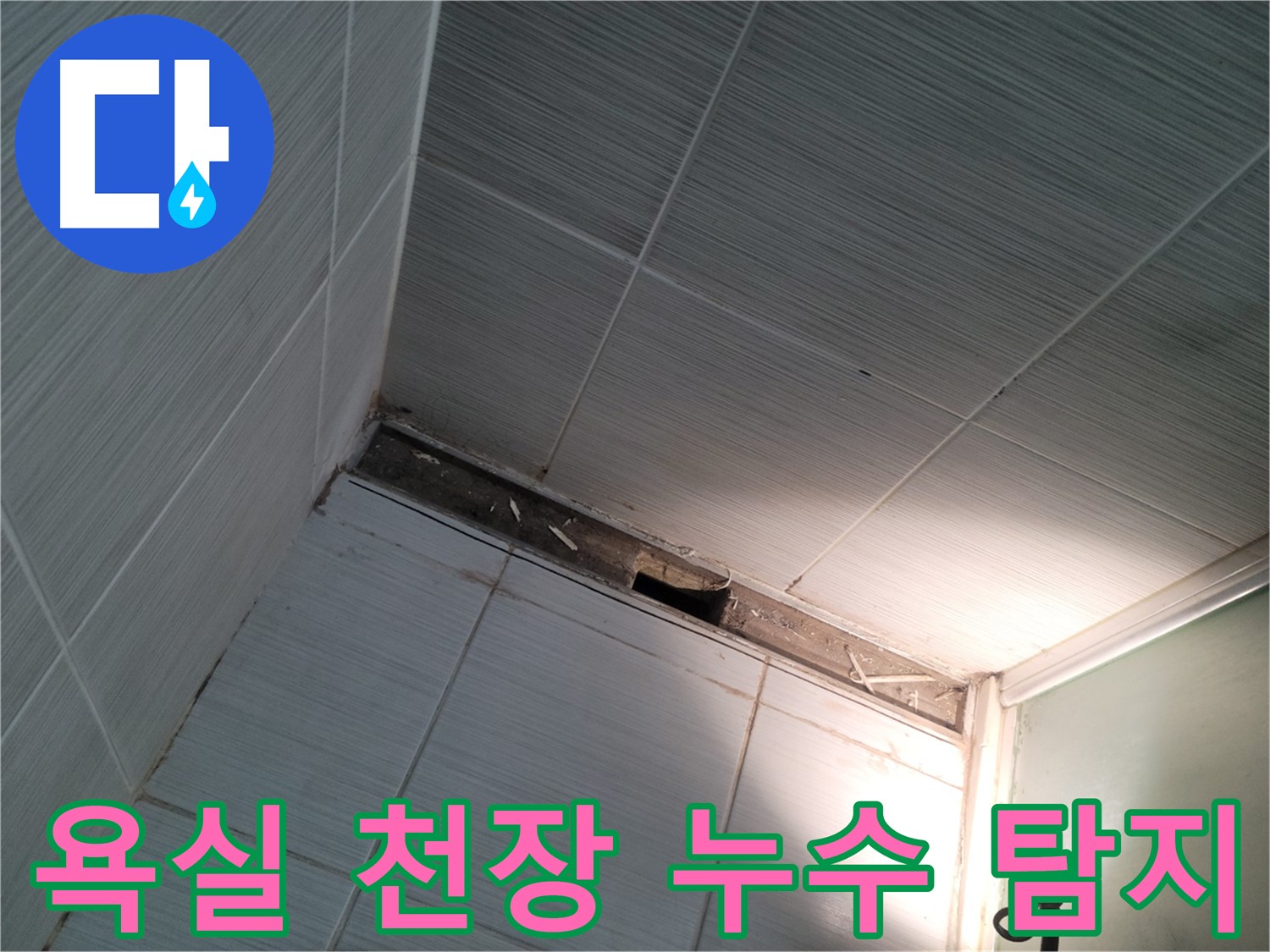 동두천 욕실 천장 누수 탐지 현장 - 누수 원인 파악 및 해결 과정